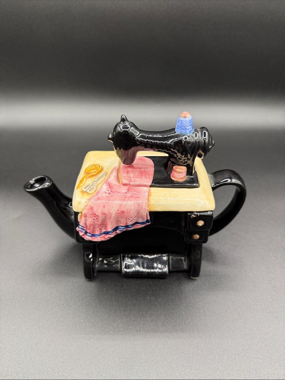 Vintage Ceramic Sewing Machine Teapot